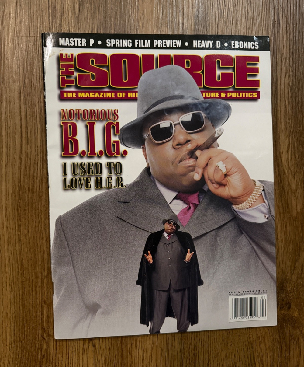 The Source Magazine April 1997 #91 Notorious B.I.G. Biggie Hip Hop Rap Vintage